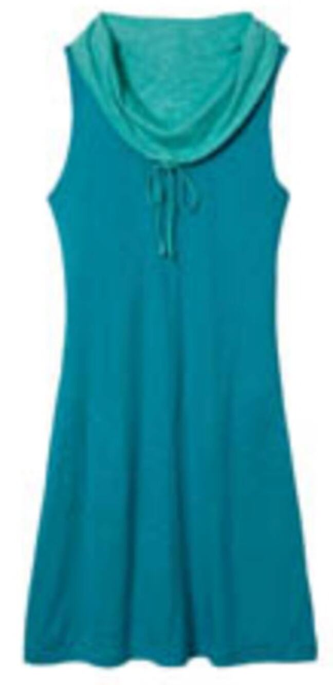 Kuhl Vega Dress Reversible Sleeveless Pocket Drawstring Cowl Mint Teal Medium